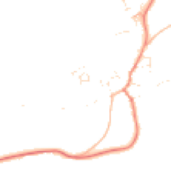 Daytime road noise heatmap for TQ6 0PR