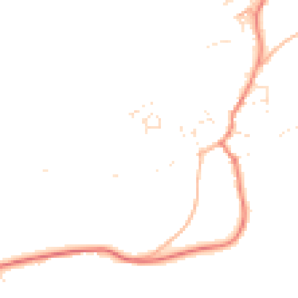 Daytime road noise heatmap for TQ6 0PS