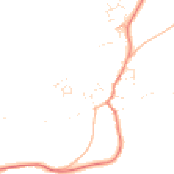 Daytime road noise heatmap for TQ6 0QB