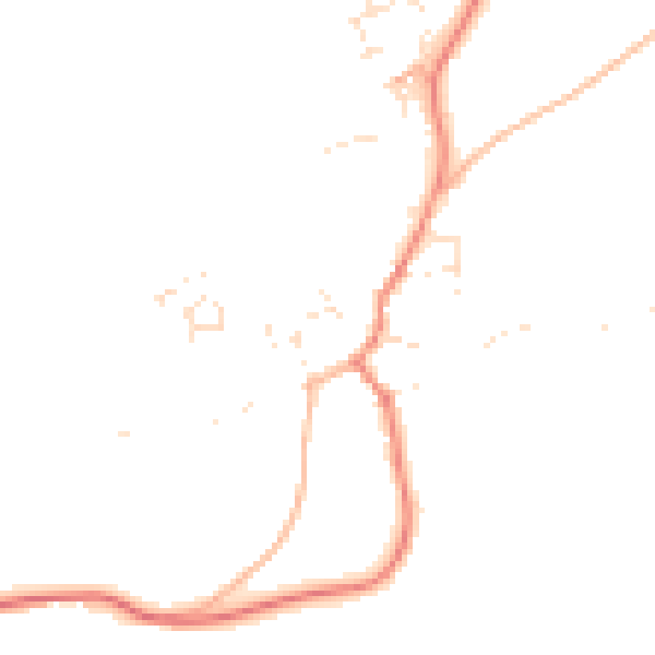 Daytime road noise heatmap for TQ6 0QD