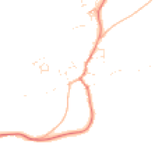 Daytime road noise heatmap for TQ6 0QE
