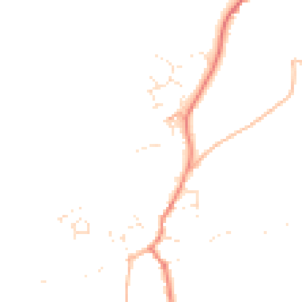 Daytime road noise heatmap for TQ6 0QG