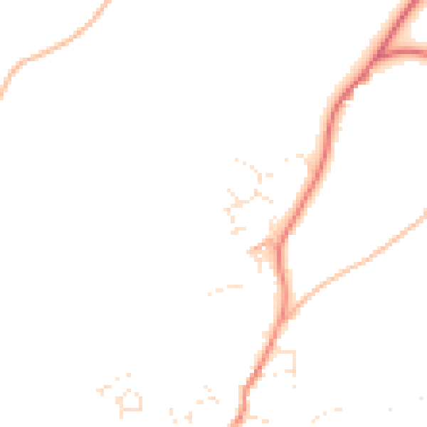Daytime road noise heatmap for TQ6 0QH