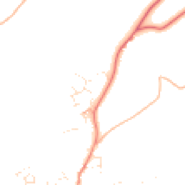 Daytime road noise heatmap for TQ6 0RB