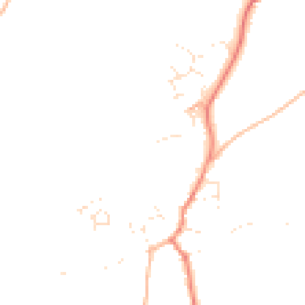 Daytime road noise heatmap for TQ6 0RD