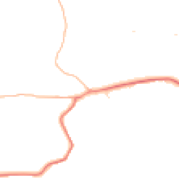 Daytime road noise heatmap for TQ6 0RG