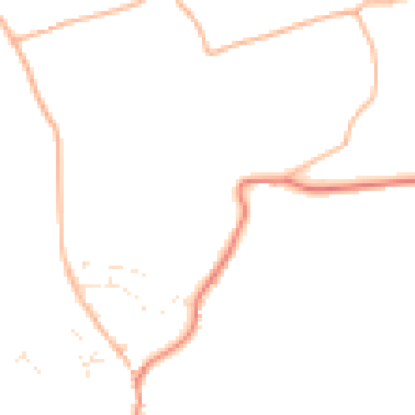 Daytime road noise heatmap for TQ6 0RJ
