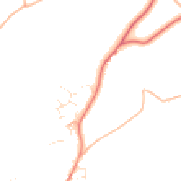 Daytime road noise heatmap for TQ6 0RZ