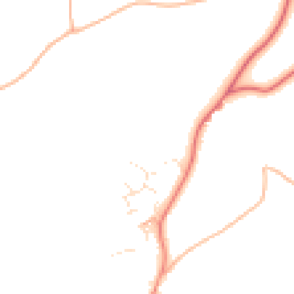 Daytime road noise heatmap for TQ6 0SB