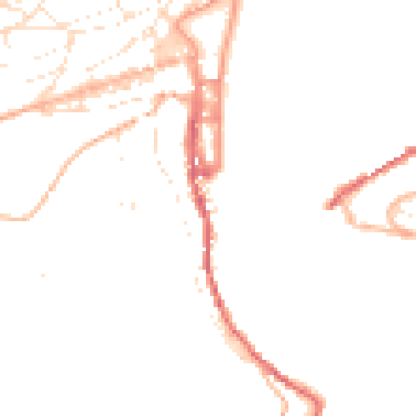 Daytime road noise heatmap for TQ6 9AT
