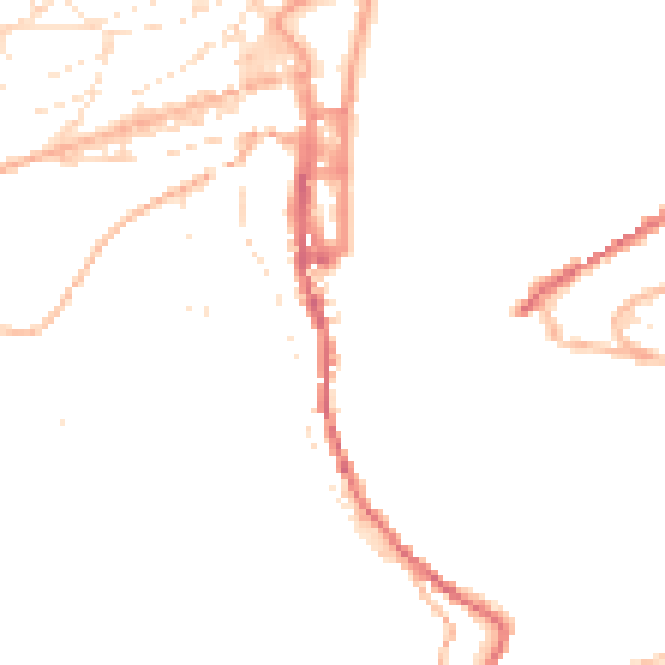 Daytime road noise heatmap for TQ6 9AX