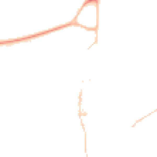 Night-time road noise heatmap for TQ6 9DH
