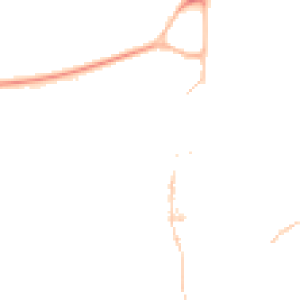 Night-time road noise heatmap for TQ6 9DL