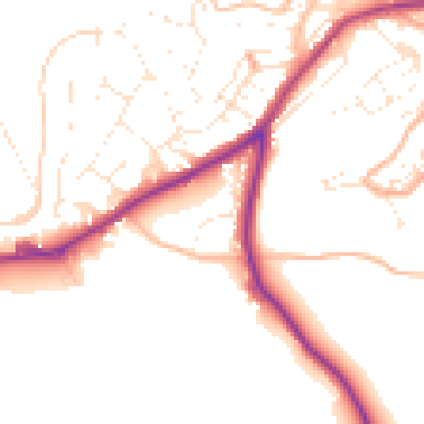 Daytime road noise heatmap for TQ6 9HP