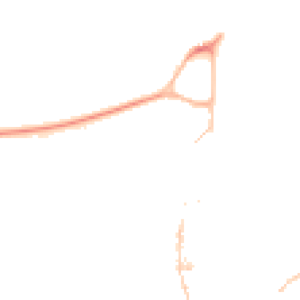 Night-time road noise heatmap for TQ6 9JF