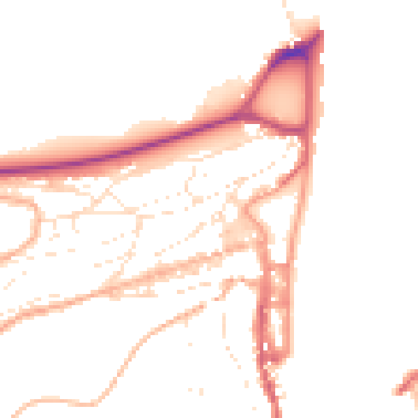 Daytime road noise heatmap for TQ6 9NU