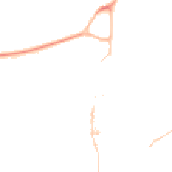Night-time road noise heatmap for TQ6 9PZ