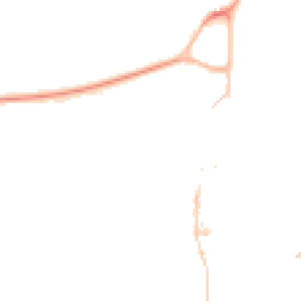 Night-time road noise heatmap for TQ6 9QG