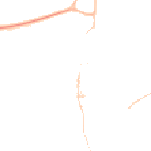 Night-time road noise heatmap for TQ6 9RB