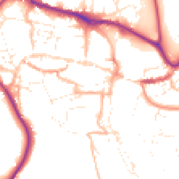 Daytime road noise heatmap for TQ9 5DN