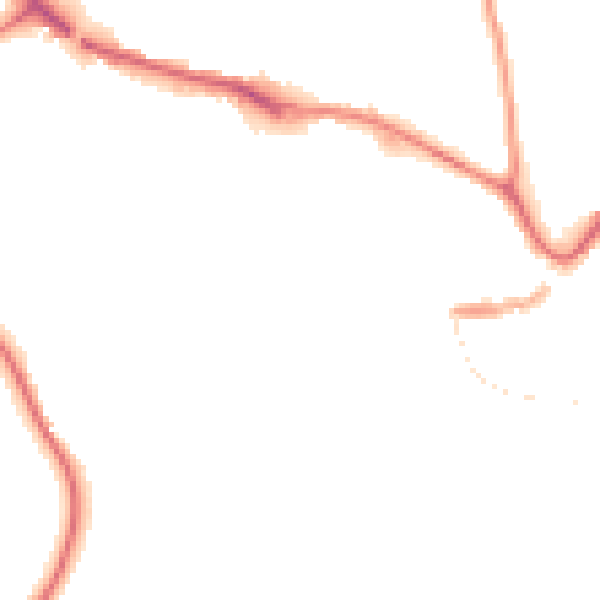 Night-time road noise heatmap for TQ9 5EH