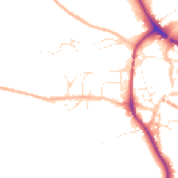 Daytime road noise heatmap for TQ9 5GB