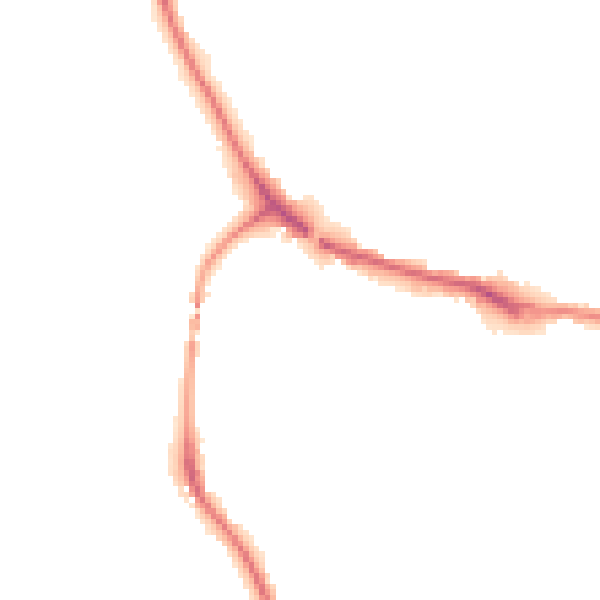 Night-time road noise heatmap for TQ9 5PX