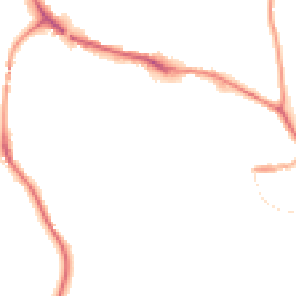 Night-time road noise heatmap for TQ9 5RT
