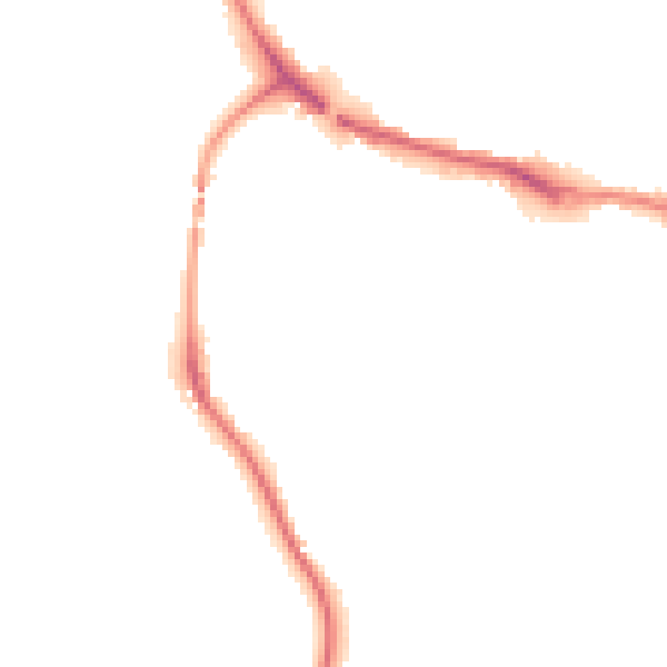 Night-time road noise heatmap for TQ9 5SQ