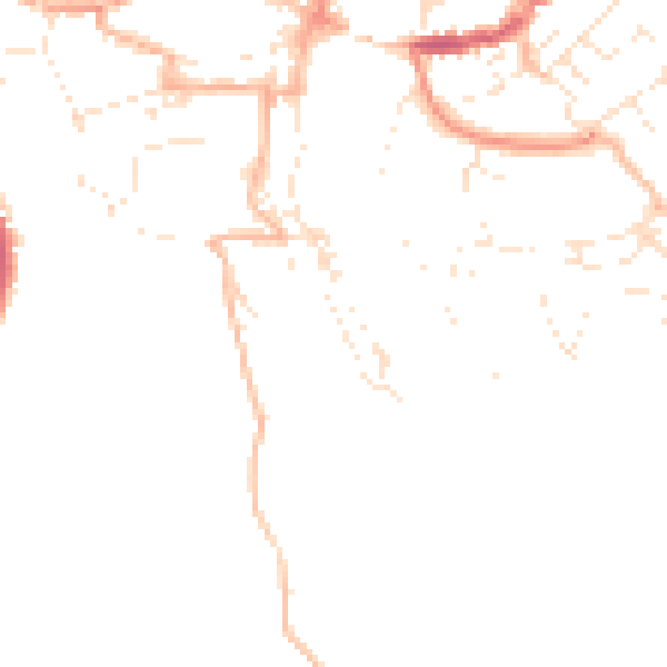Daytime road noise heatmap for TQ9 5WY