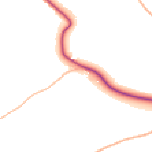 Daytime road noise heatmap for TQ9 6AB