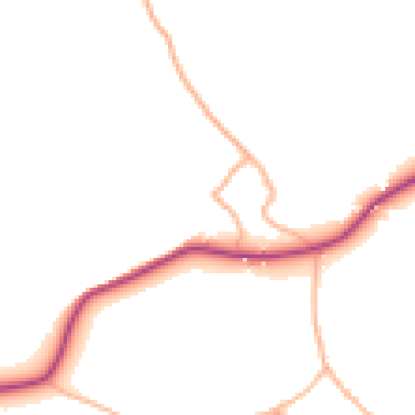 Daytime road noise heatmap for TQ9 6DR