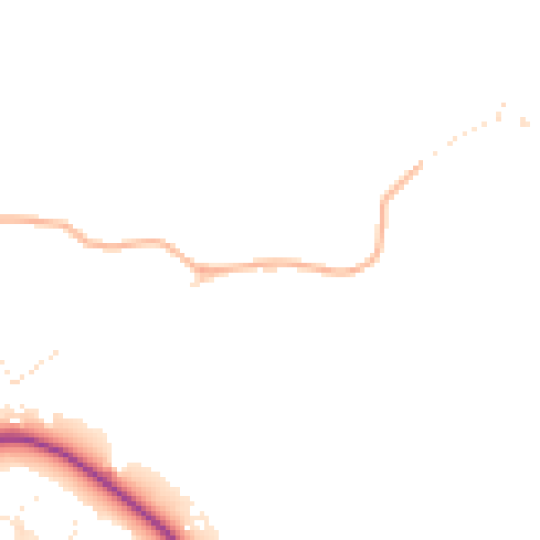 Daytime road noise heatmap for TQ9 6ED