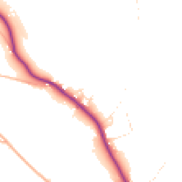 Daytime road noise heatmap for TQ9 6FL