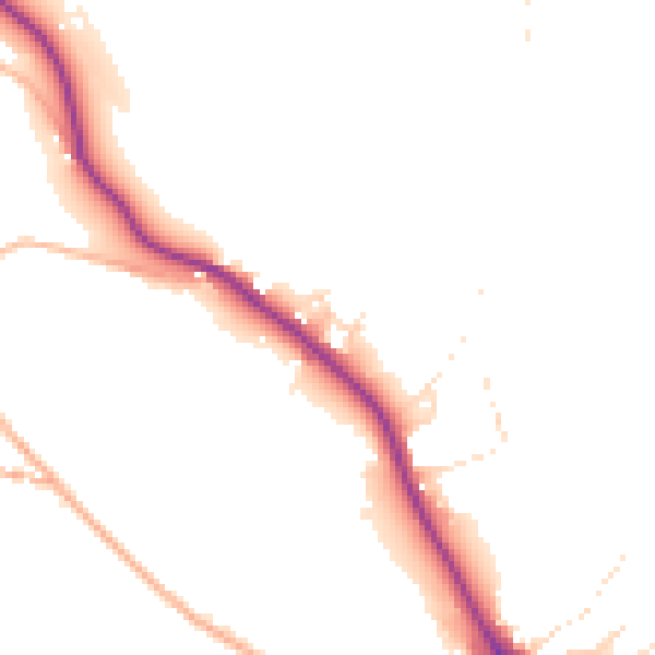 Daytime road noise heatmap for TQ9 6FN