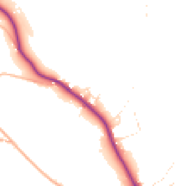 Daytime road noise heatmap for TQ9 6FP