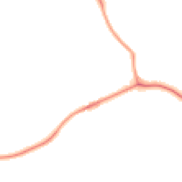 Night-time road noise heatmap for TQ9 6FS