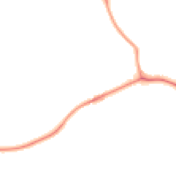 Night-time road noise heatmap for TQ9 6FT