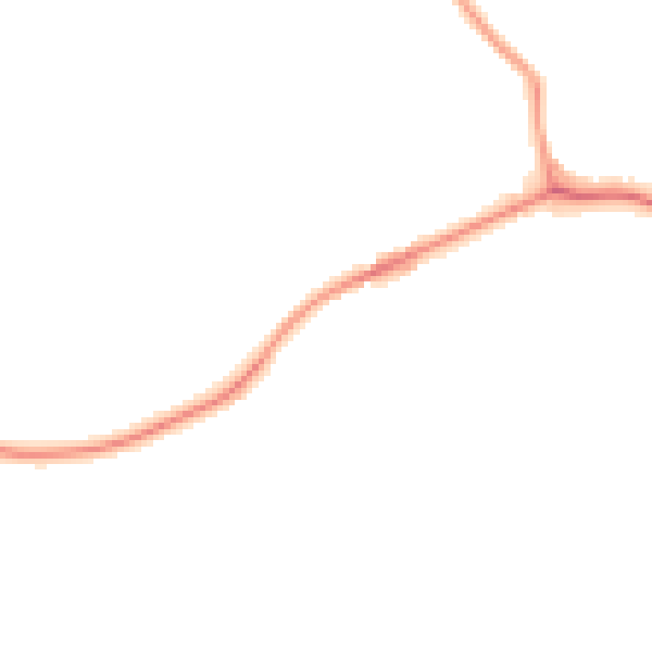 Night-time road noise heatmap for TQ9 6JF