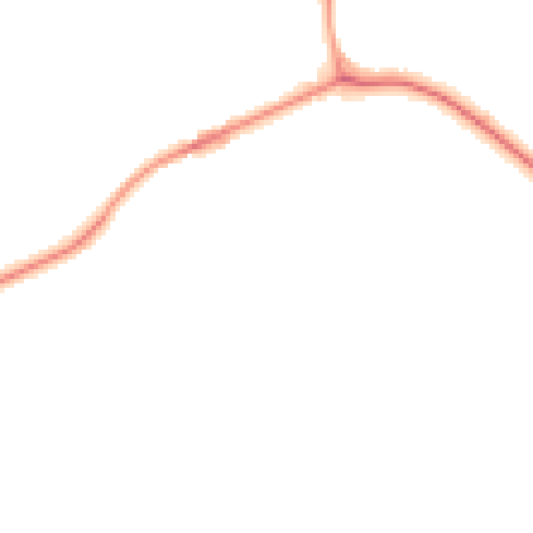 Night-time road noise heatmap for TQ9 6JQ