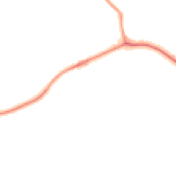 Night-time road noise heatmap for TQ9 6JZ