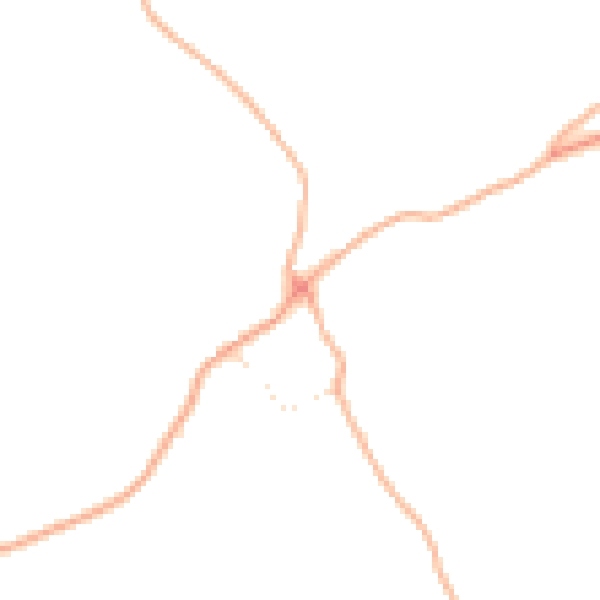 Daytime road noise heatmap for TQ9 6LH