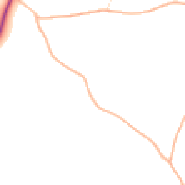 Daytime road noise heatmap for TQ9 6NH