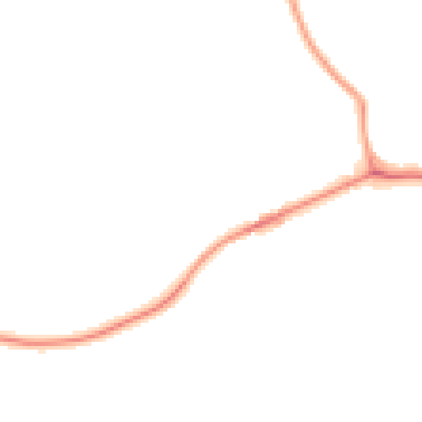 Night-time road noise heatmap for TQ9 6TL