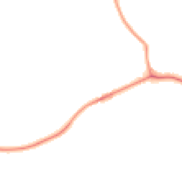 Night-time road noise heatmap for TQ9 6TN