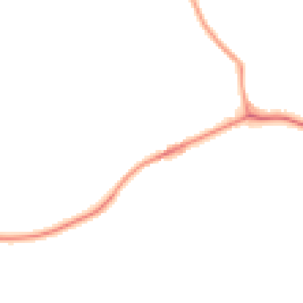 Night-time road noise heatmap for TQ9 6TS