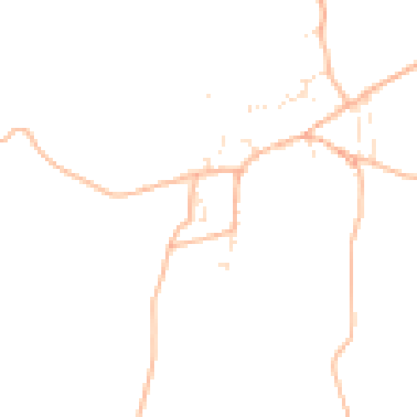 Daytime road noise heatmap for TQ9 7AU
