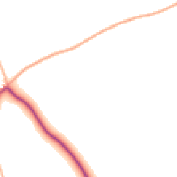 Daytime road noise heatmap for TQ9 7DF