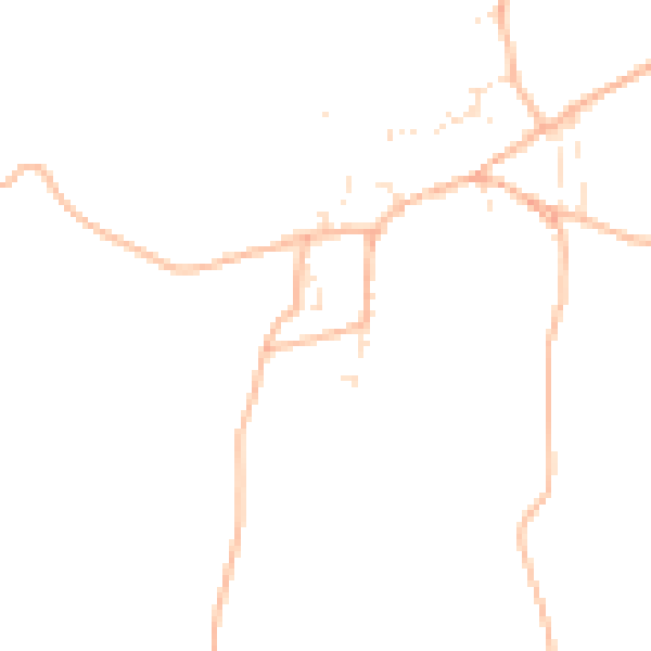 Daytime road noise heatmap for TQ9 7FF