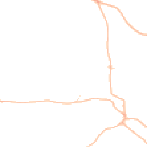 Daytime road noise heatmap for TQ9 7FQ